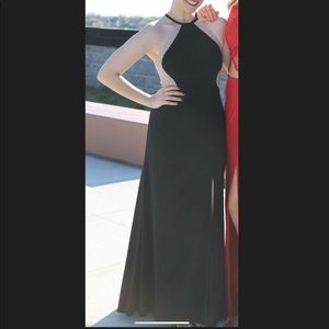 BEAUTIFUL BEADED/JEWELED BLACK PROM DRESS SZ 3/4